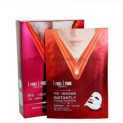 Aluminium foil mask packaging cosmetic packaging bag with colored