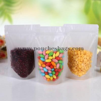 Fruit juice liquid plastic bag with straw transparent material stand up plastic zipper bag