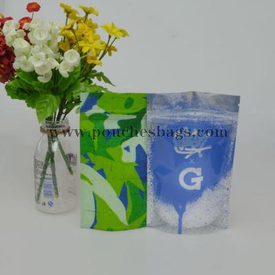 Small resealable stand up child resistant ziplock mylar bags custom printed