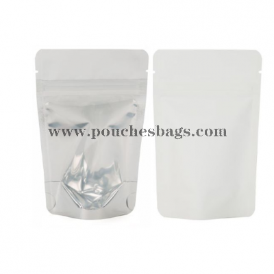  Silver Rice Paper Backed Stand Up Pouches 