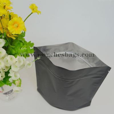 Matte Black Metallized Stand Up Zipper Pouch Bags