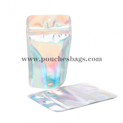 Holographic Stand Up Pouch w/ Hang Hole 