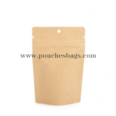 Kraft Zipper Pouch with Hang Hole