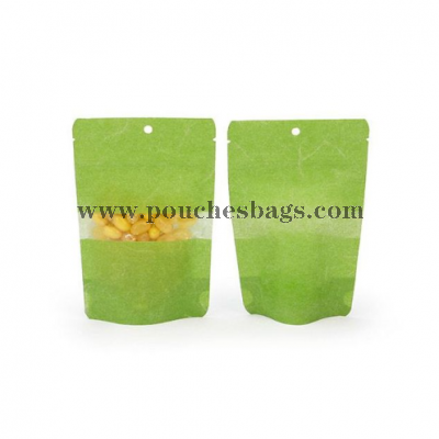 Stand up green rice paper pouch