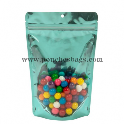  Bright Teal Stand Up Pouch with Hang Hole