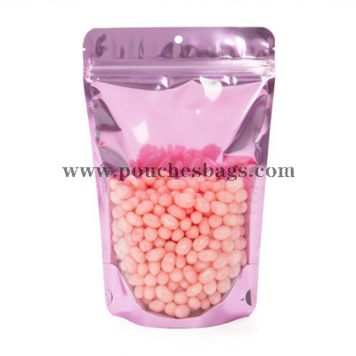  Brilliant Pink Stand Up Pouch with Hang Hole