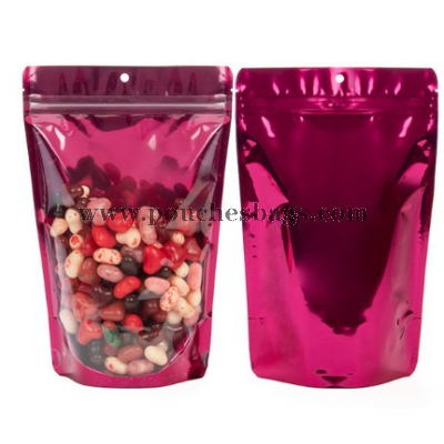 Bright Fuchsia Stand Up Pouch with Hang Hole