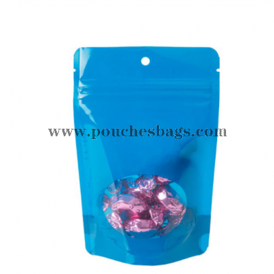 Blue stand up pouch bag