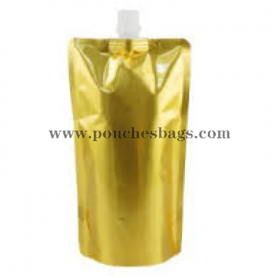 Aluminum Gold Stand up spout pouch