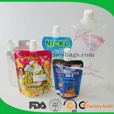 Plastic stand up chear pouch for juice