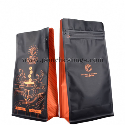 coffee packaging with zipper and valve custom factory manufacturer